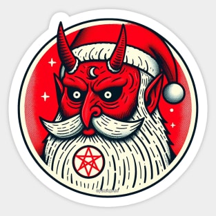 Hail Santa - Creepy Devil Santa Sticker